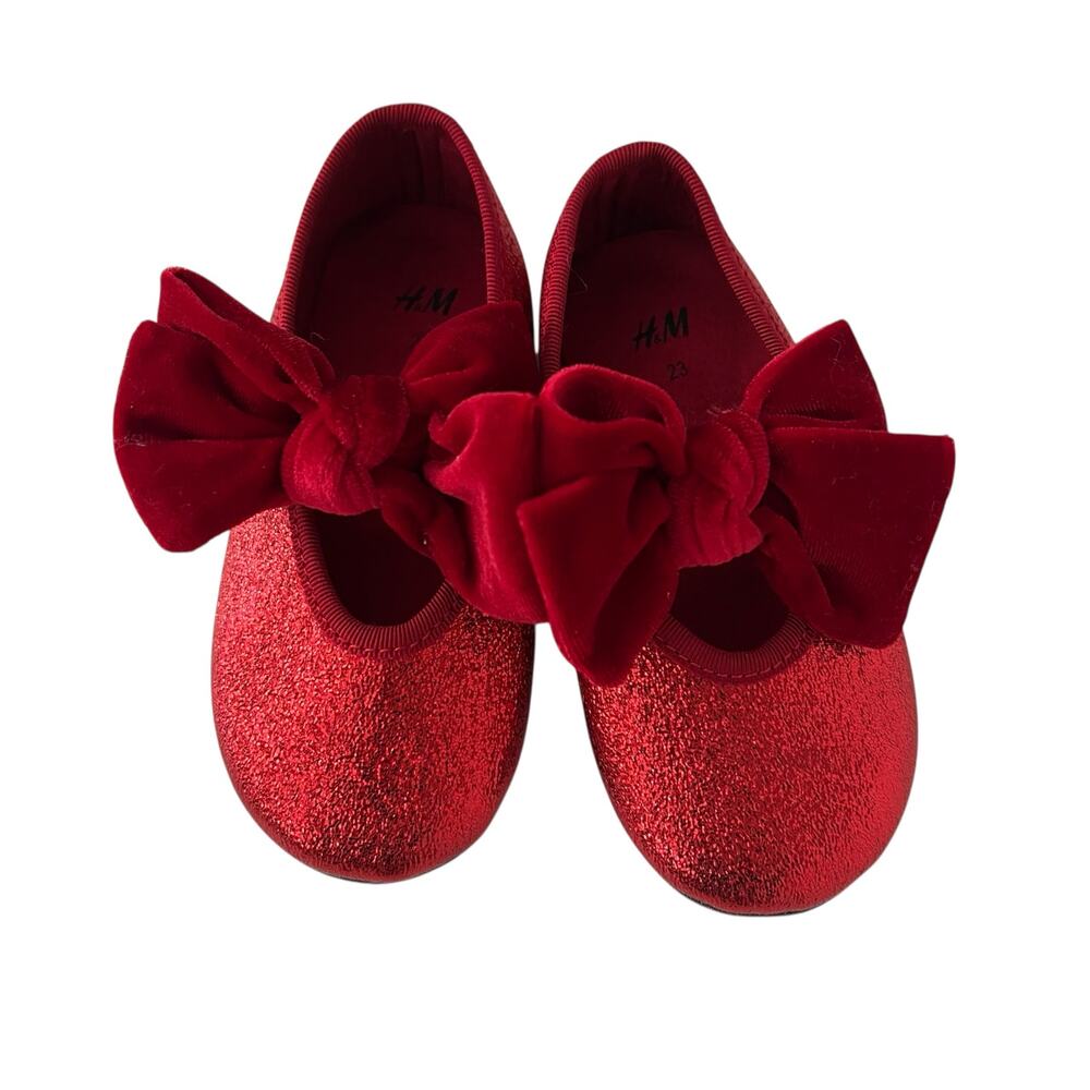 H&M red sparkly flats